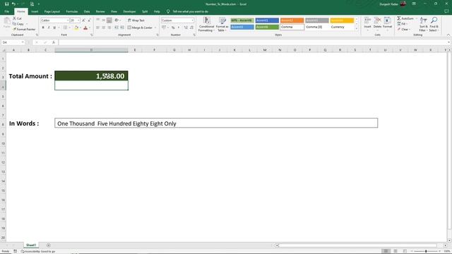 Convert Numbers to Words in Excel смотреть онлайн