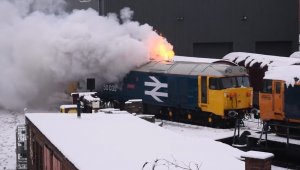 Холодный запуск тепловоза с дизелем мощностью 3400 л.с.
