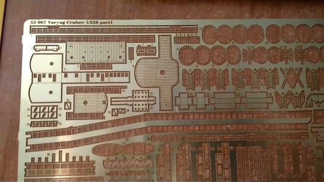 Обзор Дополнение на Крейсер Варяг Звезда - Фототравление Eduard 53067 масштаб 1/350 смотреть онлайн