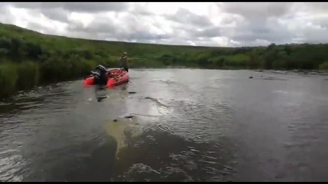 Рыбалка на реке Сейде озеро Сейты, водомет Sea pro 15, на ниве по бездорожью, рыбалка на хариуса