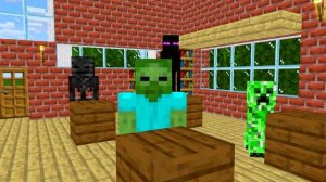 ШКОЛА МОНСТРОВ | СМОГУТ ЛИ МОБЫ ОГРАБИТЬ ЖИТЕЛЕЙ В МАЙНКРАФТЕ ? | МАЙНКРАФТ АНИМАЦИЯ МУЛЬТИК