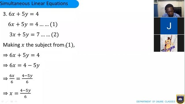 Zoom Online Classes - Sonrise High: Simultaneous Equation - Elimination Method 2 смотреть онлайн
