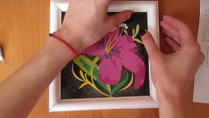 Обзор картины из пайеток "Лилия"