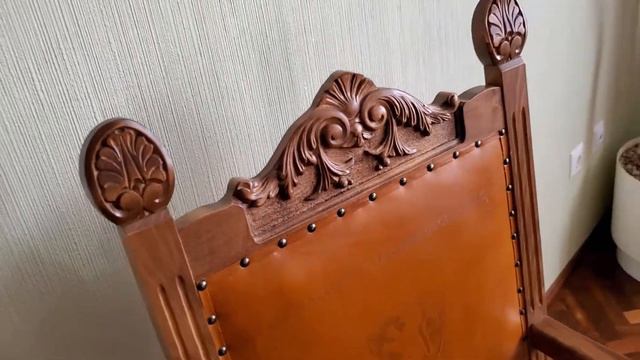 Стол резной с креслом и двумя стульями Mobil Deri смотреть онлайн