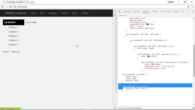 Webform: #04 Create Layout for Website in Webform & Entity Framework