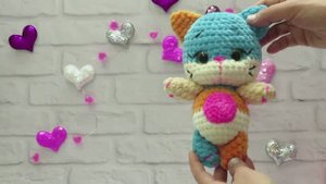 Кошка Няшечка, зайка Пироженка и зайчик Валяшка #amigurumi вязаные игрушки крючком
