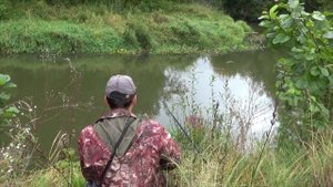 Рыбалка на жерлицы в дождь в красивом месте, 14.mp4