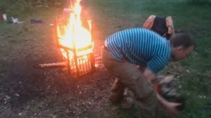 Сжигание человека и прыжки через костер или Вакханалия!!!