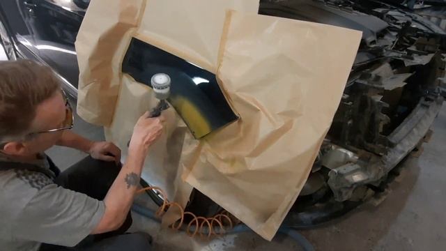 AUDI Q7 - Обзор и ремонт переднего бампера и крыла. смотреть онлайн