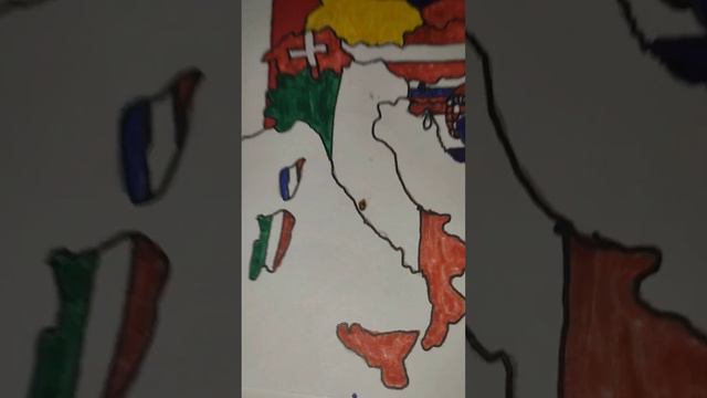 drawing Vatican and Andorra on my Europe map #рекомендации #реки #map #рек #flag #edit