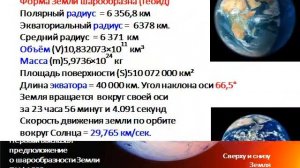 Презентация Планеты солнечной системы  Форма  Размеры и движение Земли