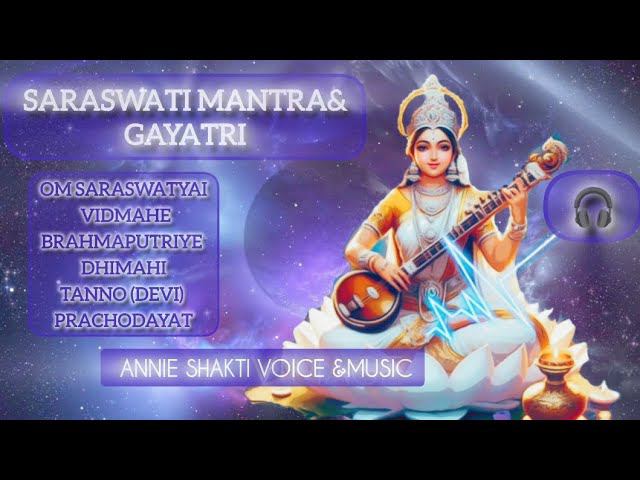 SARASWATI MANTRA&GAYATRI | MEDITATION | Annie Shakti tabla music and voice | सरस्वती Сарасвати Деви