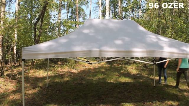 Шатер гармошка Белый. Монтаж шатра смотреть онлайн