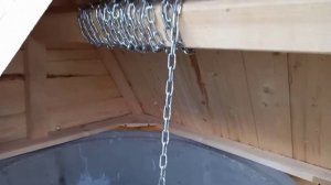 Крепление цепи, к веретину колодца.