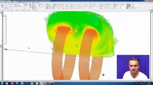Визуализация однородного магнитного поля катушки Гельмгольца.