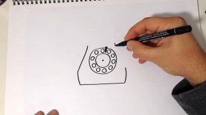 How To Draw An Old Telephone - VERY EASY - FOR KIDS