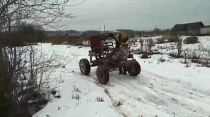 минитрактор своими руками  Покатушки на мини тракторе