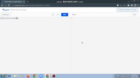 python calculator in one line