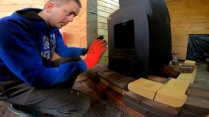 Монтаж печи Тройка часть 1 постамент