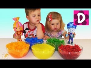 ✿ Фиксики ЦВЕТНОЙ СНЕГ Как Сделать Новые Серии Фиксики от Диана Шоу Fixiki new toys unboxing