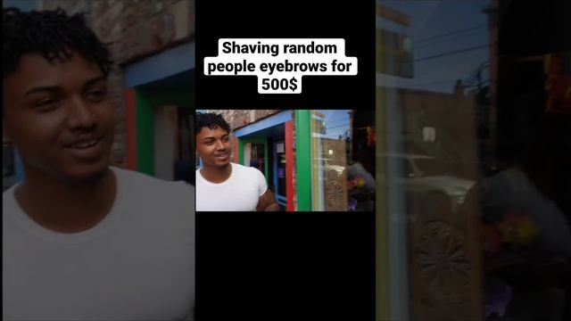 Shaving random people eyebrow for 500$ смотреть онлайн