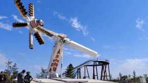 Тестирование аттракциона «Мельница» в ЦПКиО Волгограда показали на видео