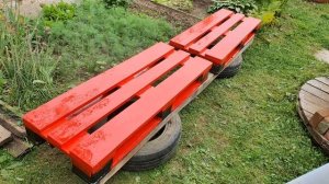 30. Наша дача. август 2021 г. 2я часть. 30 я серия. Дорожки из поддонов/паллет на даче.