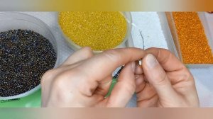 МК Цветы из бисера Анютины глазки часть1