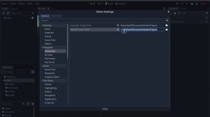 Godot how to set default project path
