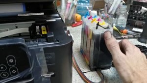 СНПЧ на оригиналах Epson XP-3100, бесчиповая прошивка.