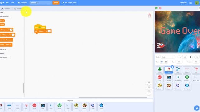 Scratch Tutorial | Rock Blaster 2.0 | Part 1 | scratch how to make a space shooting game with shop смотреть онлайн