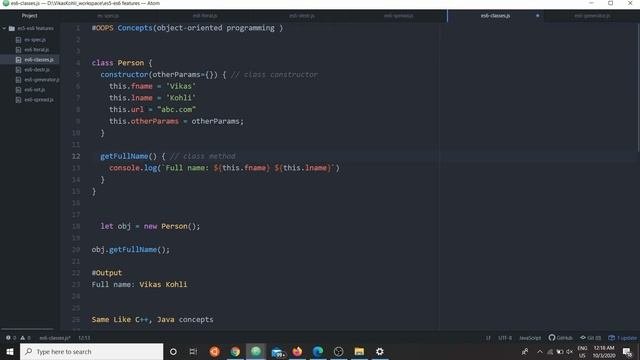 Javascript ECMAScript 6 Tutorial in Hindi | ES6 Classes | OOPS Concept | Object Oriented Programmin - смотреть видео онлайн от «Библиотеки JavaScript» в хорошем качестве, опубликованное 29 ноября 2023 года в 10:59:39.
