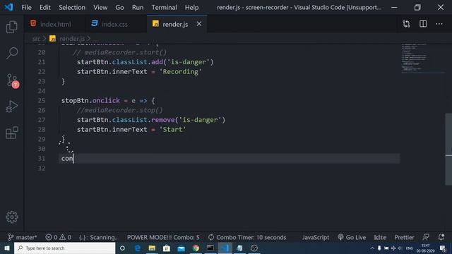Node.js Electron Media Screen Video Recorder Full Desktop App Project for Beginners with Source Cod