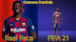 FIFA 21 FC Barcelona Players Faces VS Real Life