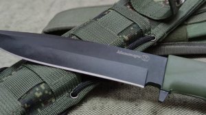 Нож "Милитари" в тактических ножнах , цвет "Хаки".