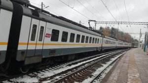 Электропоезд ЭП2Д-0005 с маршрутом Москва (Киевский вокзал) - Нара, отправляется со станции Алабино