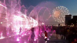 3 июля 2020 г. Лазерное шоу на фонтане. Ижевск