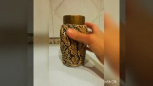 Декор банки солёным тестом