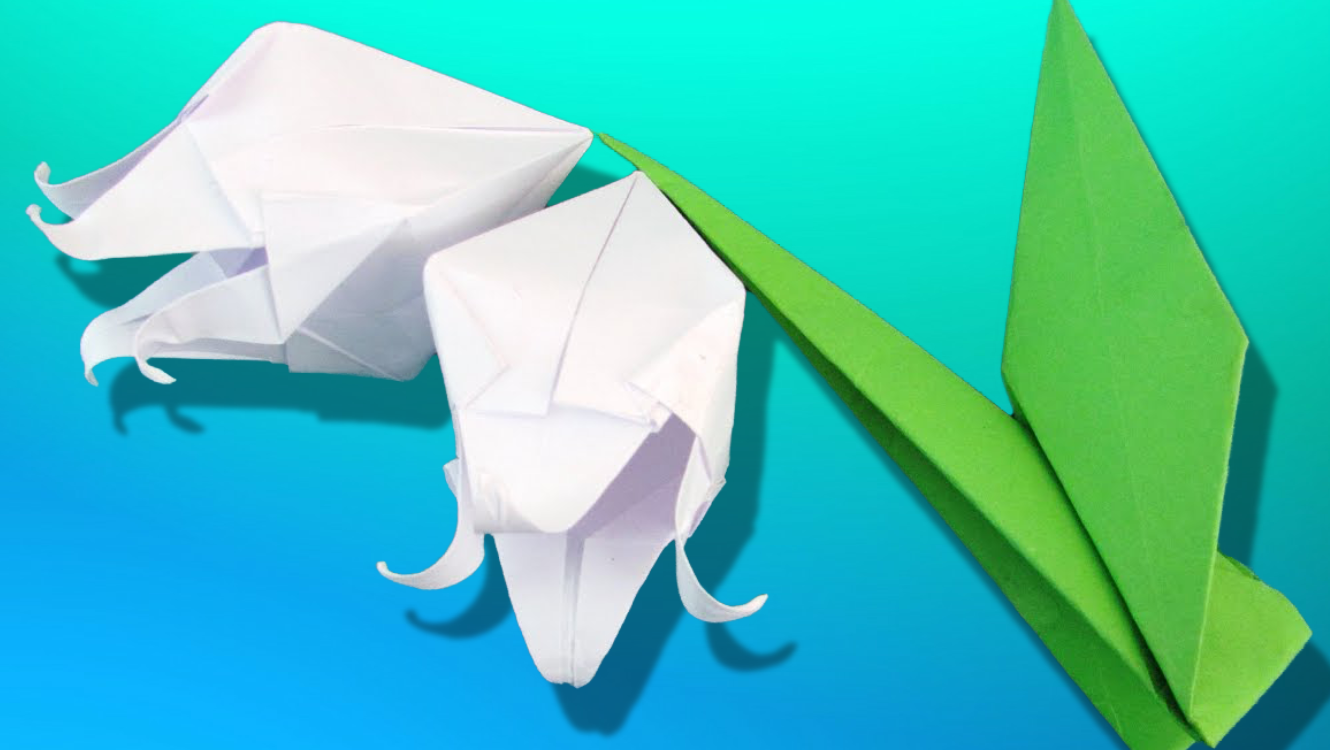 Оригами: Цветок ландыша или колокольчика
