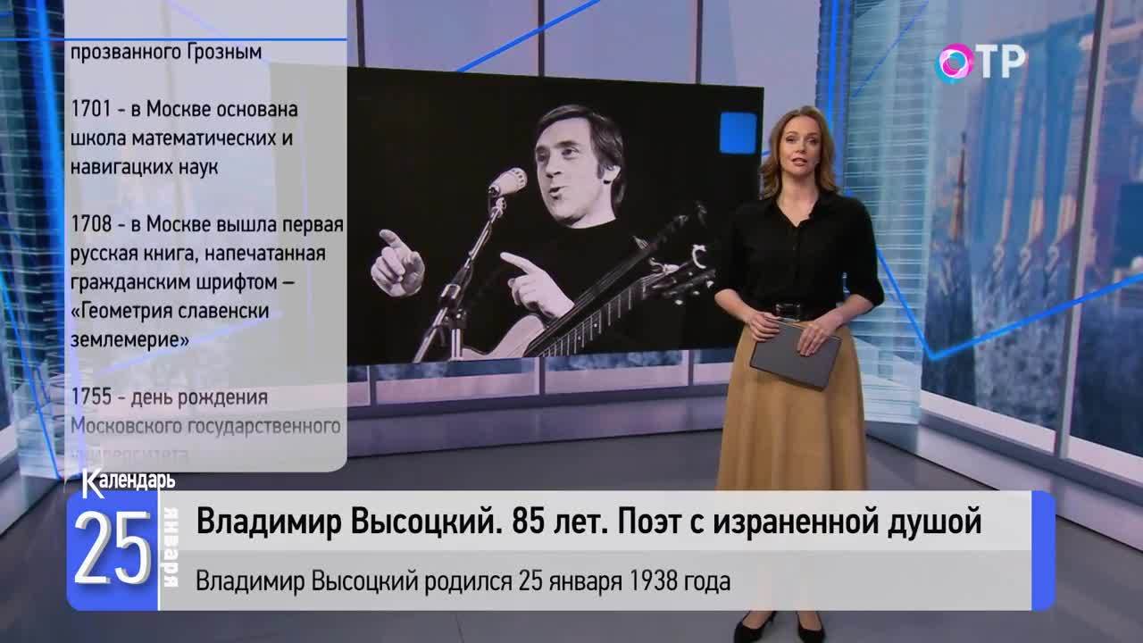 25 января: 85 лет со дня рождения Владимира Высоцкого. Иван Бунин уехал из России. День студента