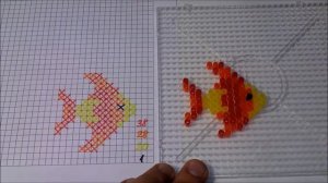 Термомозаика.  Рыбка из термомозаики.