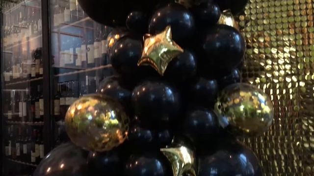 Фотозона с пайетками и воздушными шарами. смотреть онлайн