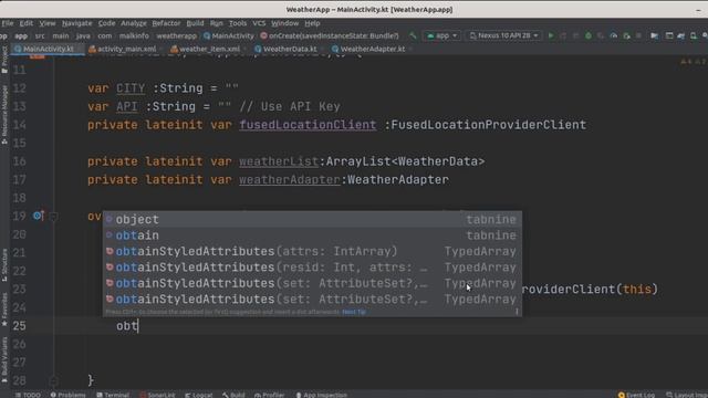 weather application example in android studio\How to Making Weather app in Android studio#AndroidSt