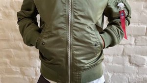 Бомбер Alpha Industries L-2B Hooded NASA II Sage Green