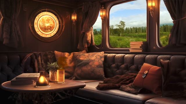 (NO MID-ROLL ADS) Train Ambience & Relaxing Piano Playlist | Perfect for Sleep, Relaxation, Reading смотреть онлайн