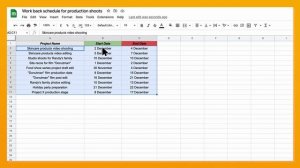 Timeline view in Google Sheets