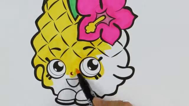 Aнанас 🍍 | Маленькие руки раскраски для детей смотреть онлайн