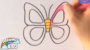 Bolalar uchun Kelebek rasm chizish/Drawing Butterfly for children/Рисование Бабочка для детей