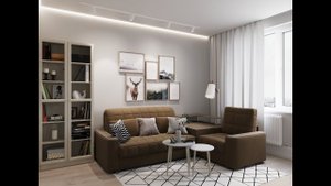 Обзор дизайна MOON FAMILY 018 (прямой диван с угловым модулем и креслом)