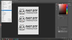 Export DTF Design as .png file in Photoshop